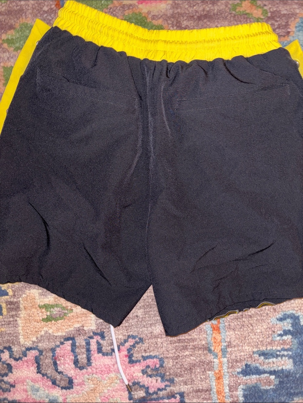 MAGNOLIA" SNAP SHORTS (GOLD/BLACK - Picture 5 of 5